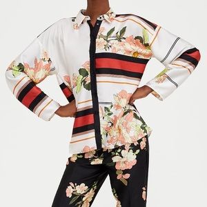 Zara floral print top